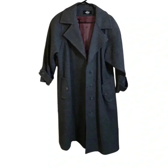 Vintage Woolrich Dark Gray Wool Peacoat Size Small - Picture 1 of 8